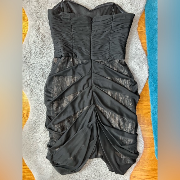 Max and Cleo Strapless Lace Mesh Mini Dress - Picture 3 of 13